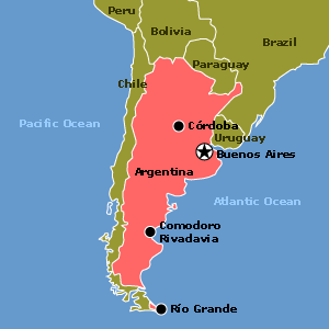 map of argentina
