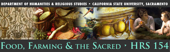 HRS 154 "Food, Farming & the Sacred" course banner