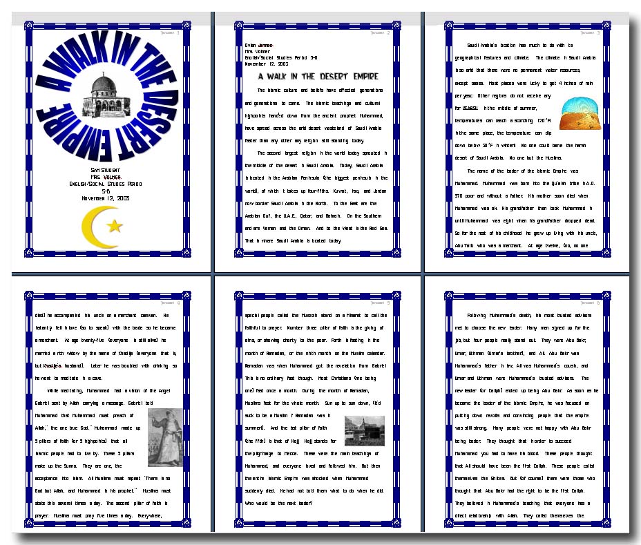 Sample of a research report format