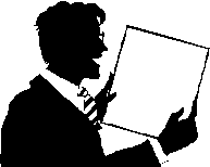 man holding document