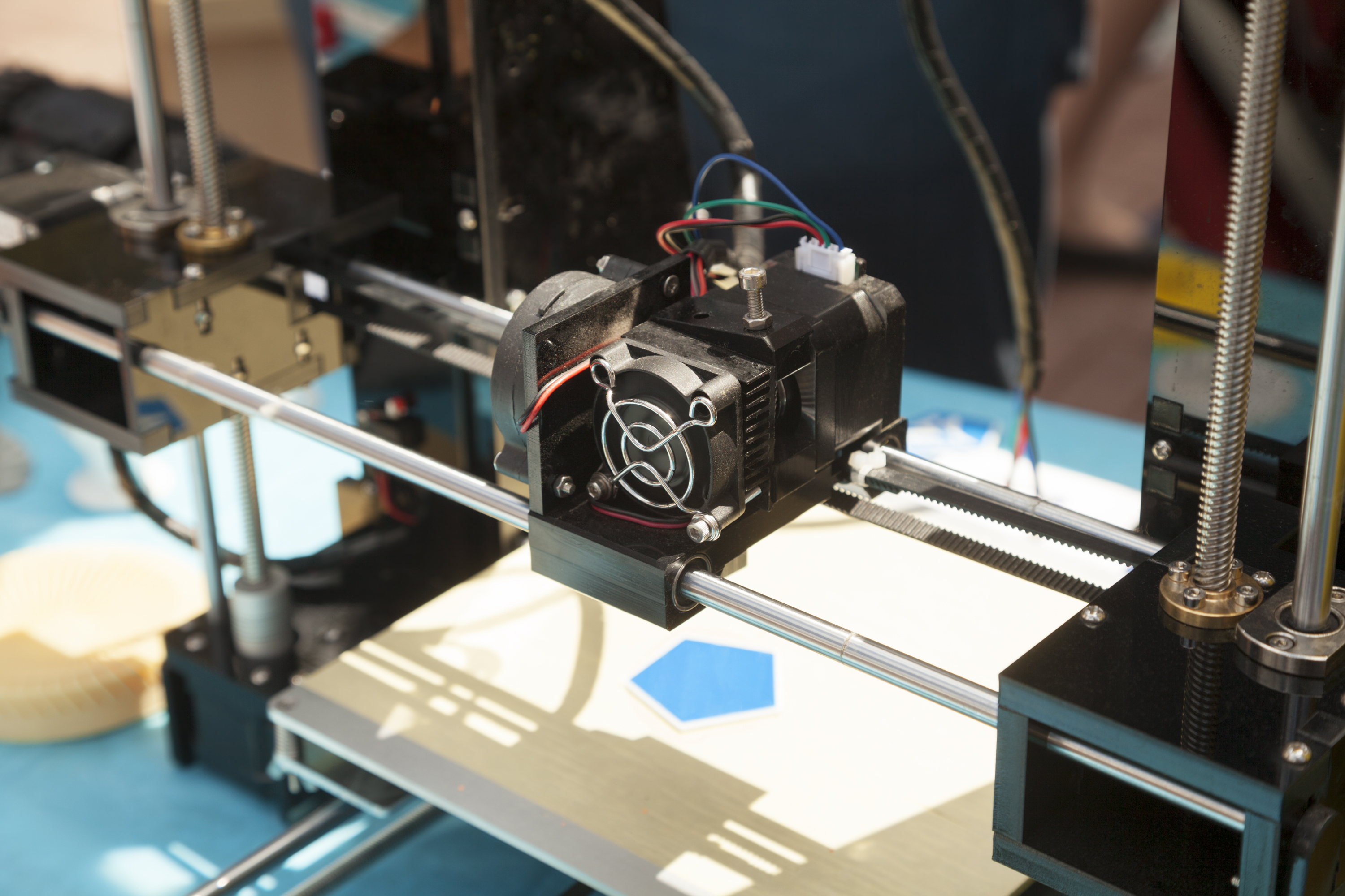 A photo of a 3D printer