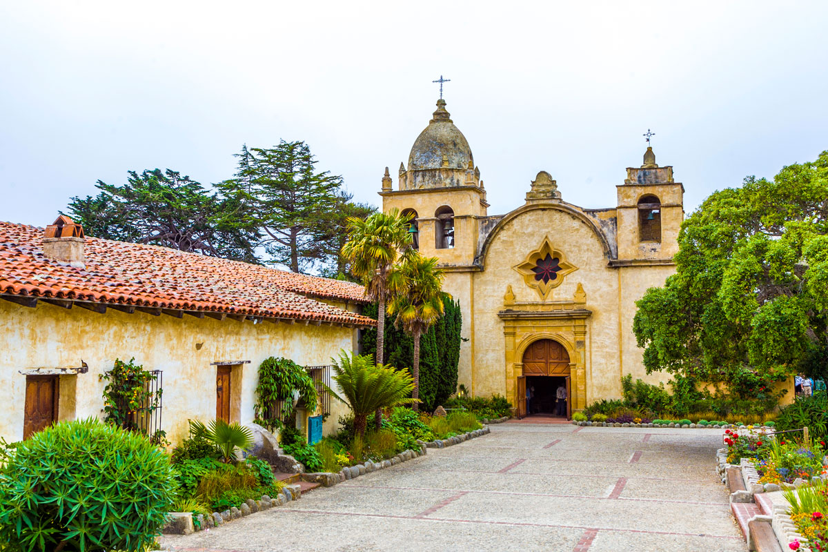 A photo of Carmel Mission