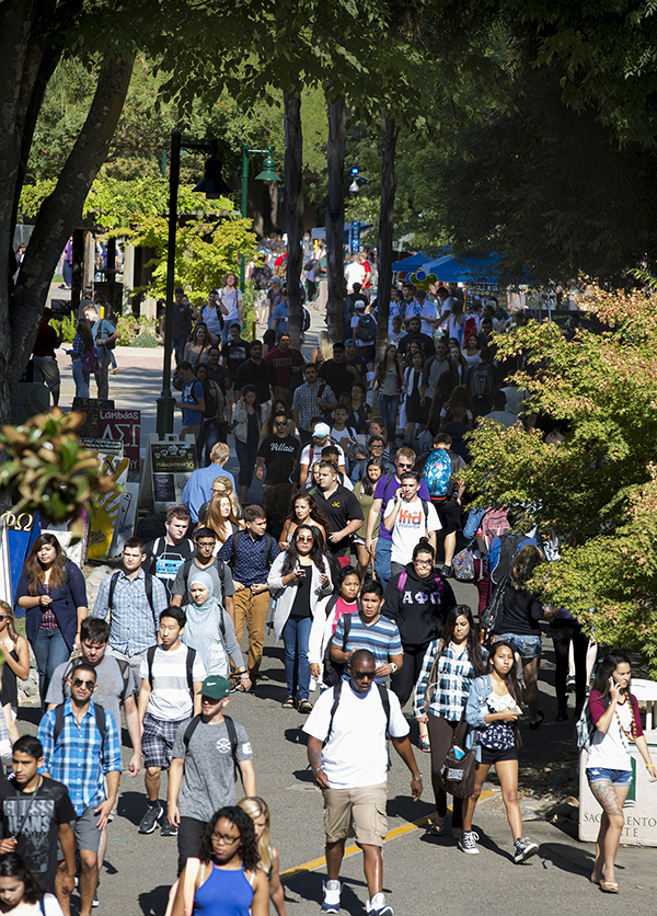 Students on campus