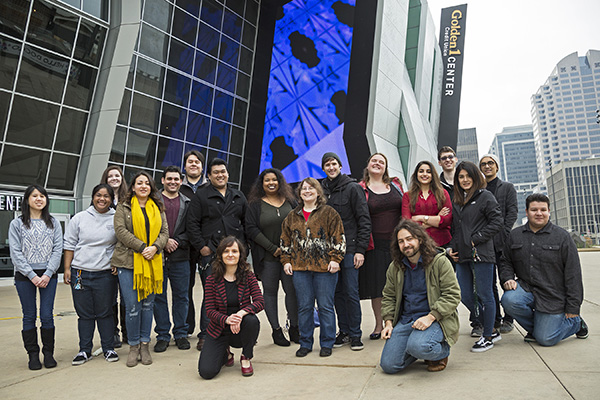 Students at Golden 1 art premiere