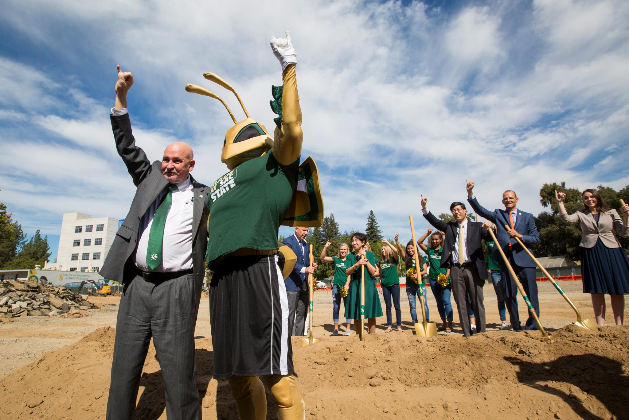 Groundbreaking with Herky