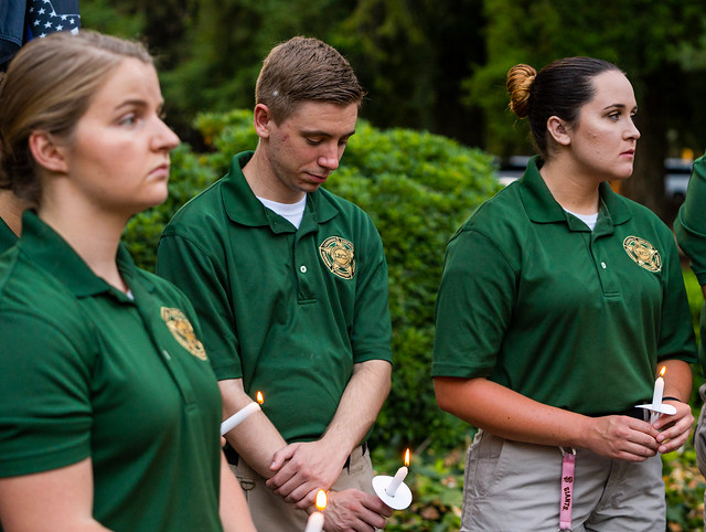 Students at vigil