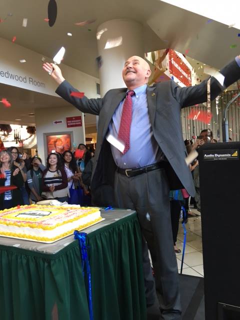 President Nelsen and cake