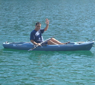 Alfredo Orozco kayaking