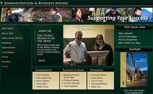 ABA homepage