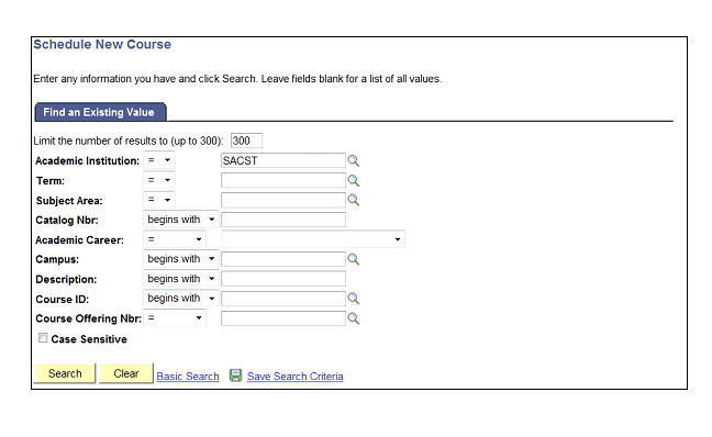 Figure 1:  Search page.