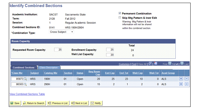Figure 24: Capacities entered.