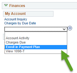 Enroll in a payment plan screenshot