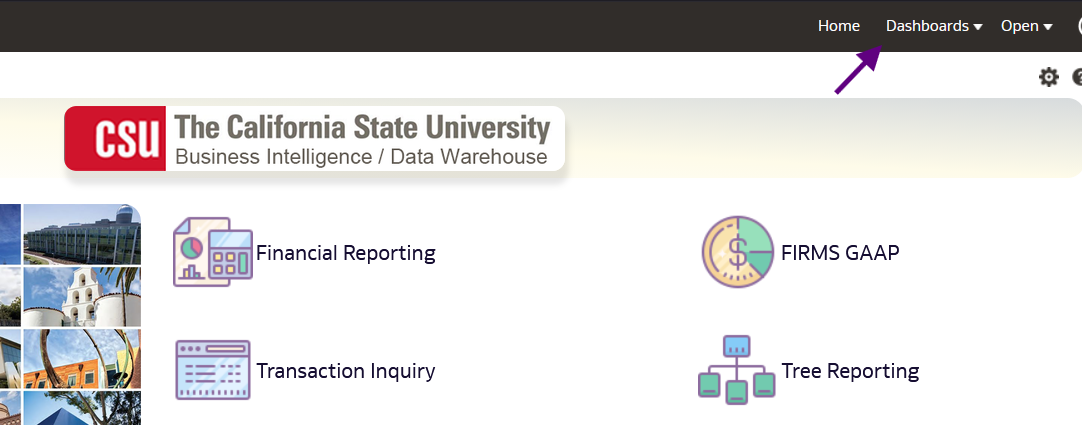 FDW Landing Page and Dashboards location