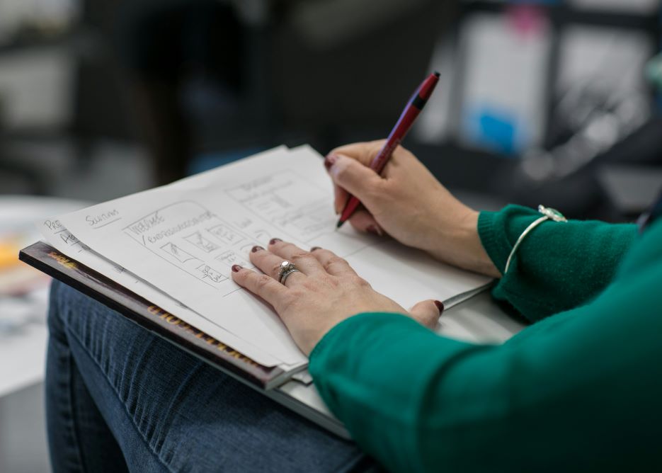 Person taking notes