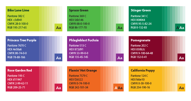 Secondary color palette graphic