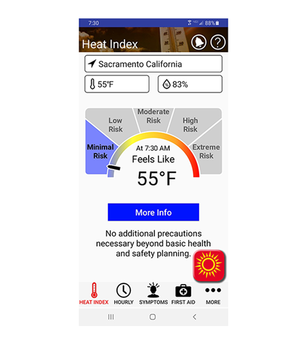 OSHA Heat Index app
