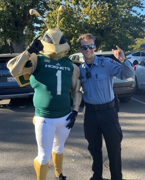 Community Service Officer with Herkey