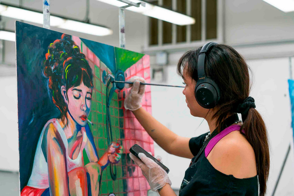 Student painting