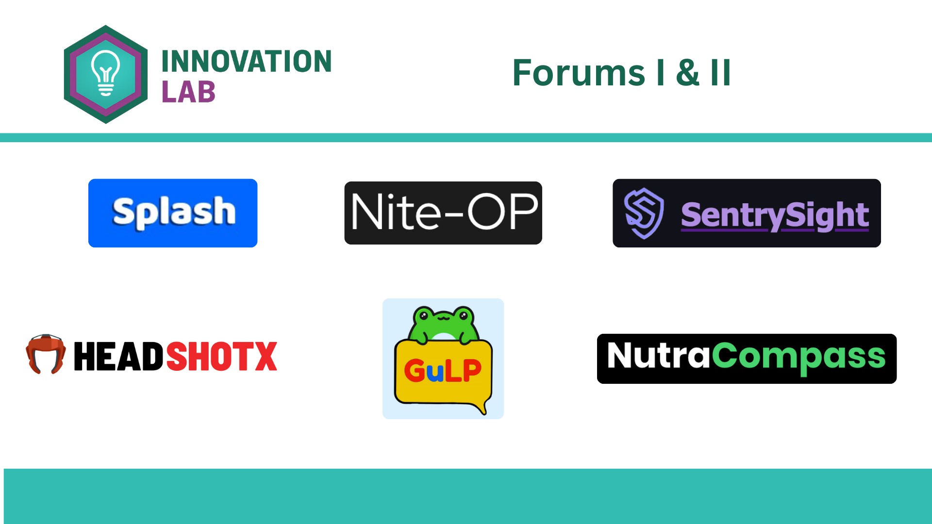 Venture logos from Innovation Lab Forums I & II