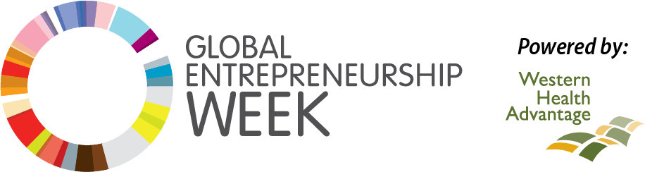 Global Entrepreneurship Week logo and Western Health Advantage logo