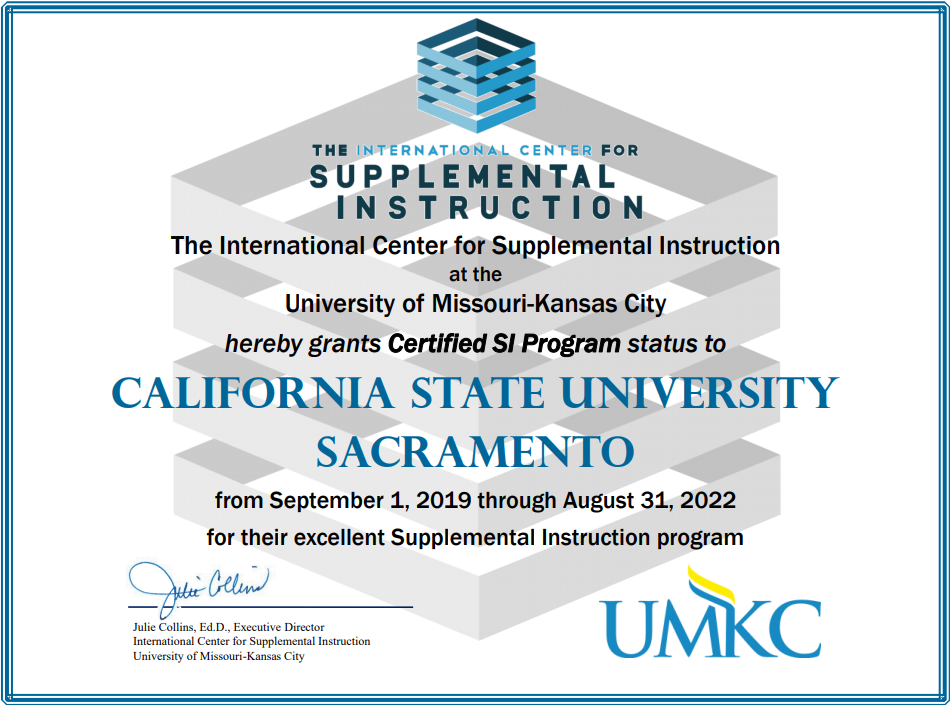 Certificate of UMKC