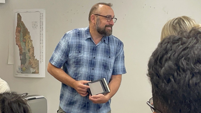 Design Professor Teaching New Cohort of Students