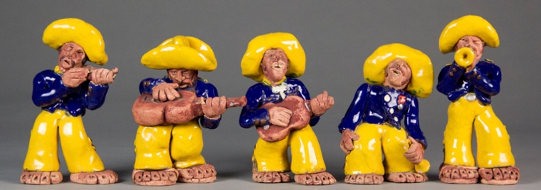 Mariachi Band Ceramic Sculpture