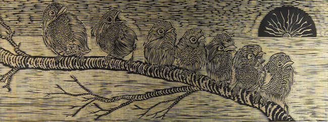 Now Hear This Woodcut