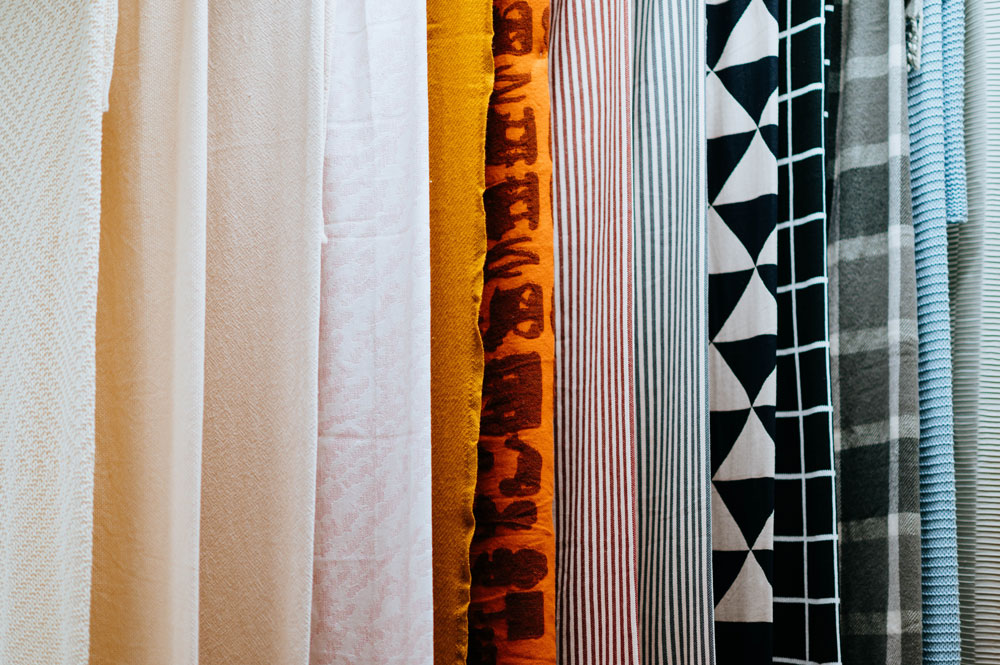 Multi-colored textile swatch