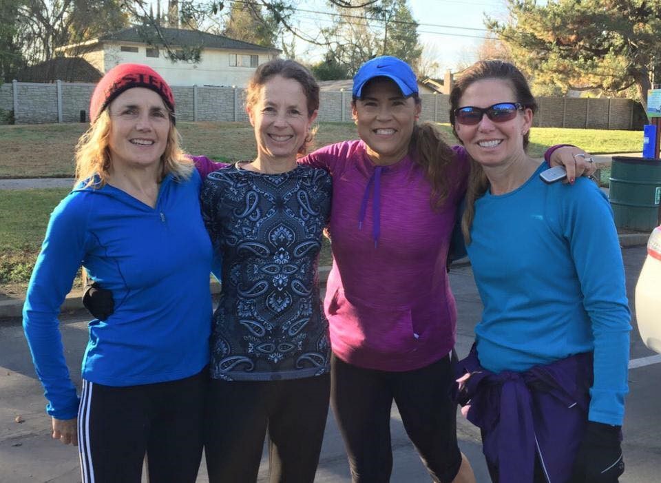 Theresa with her longtime running friends 