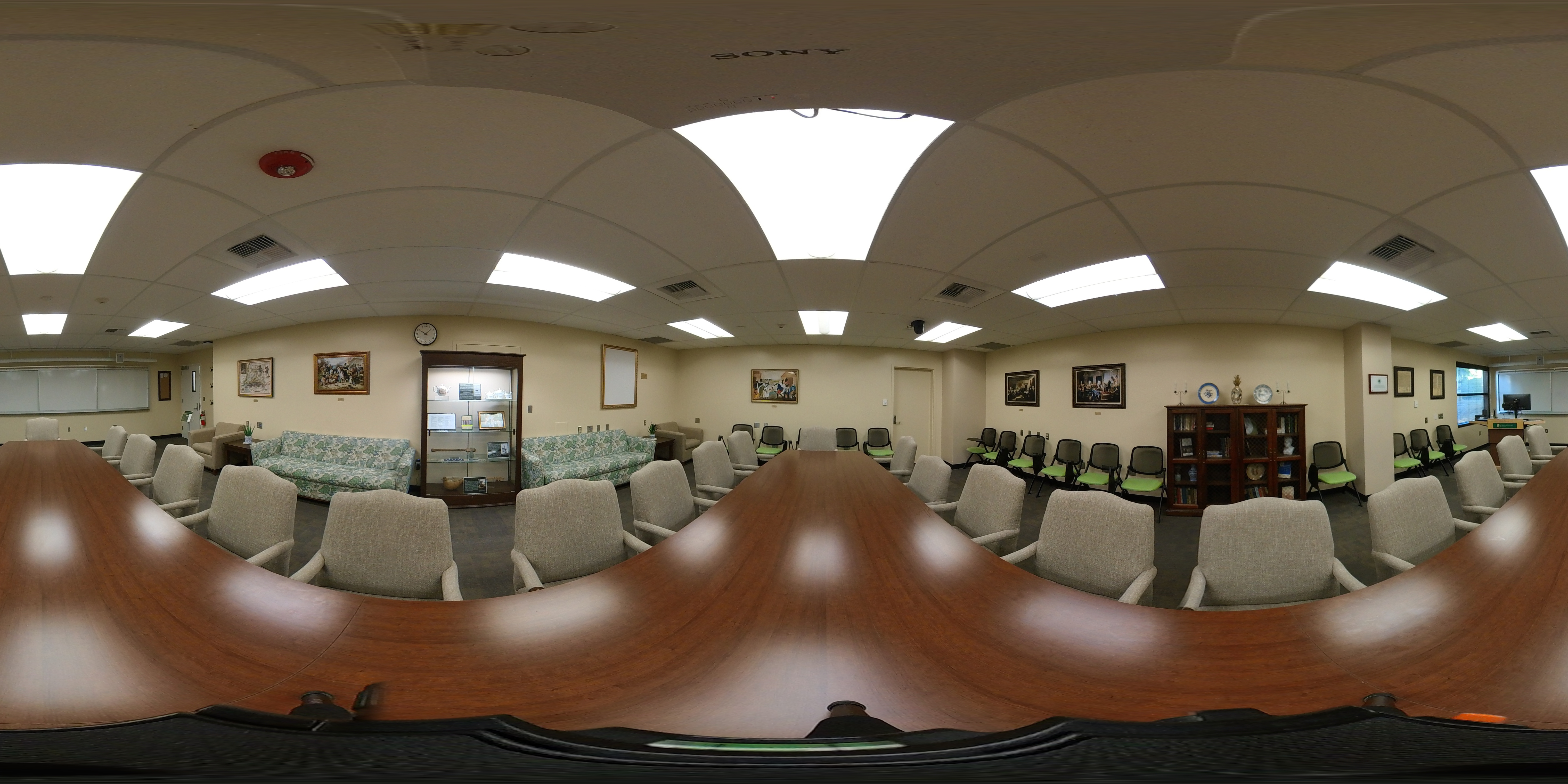 Lib 65 Shattuck Endowment Green and Gold Room classroom 360 degree panoramic view