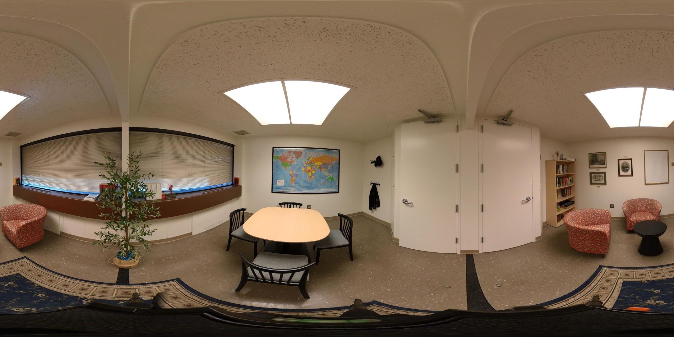 Shattuck History Student Lounge Door Closed 360 Degree Panoramic View