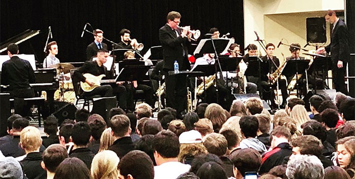 Winter Jazz orchestra performance at Sac State