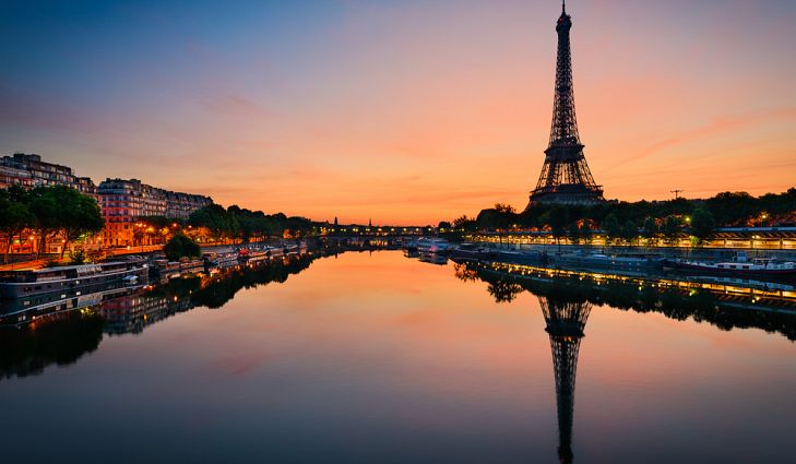 The sunset on the Seine