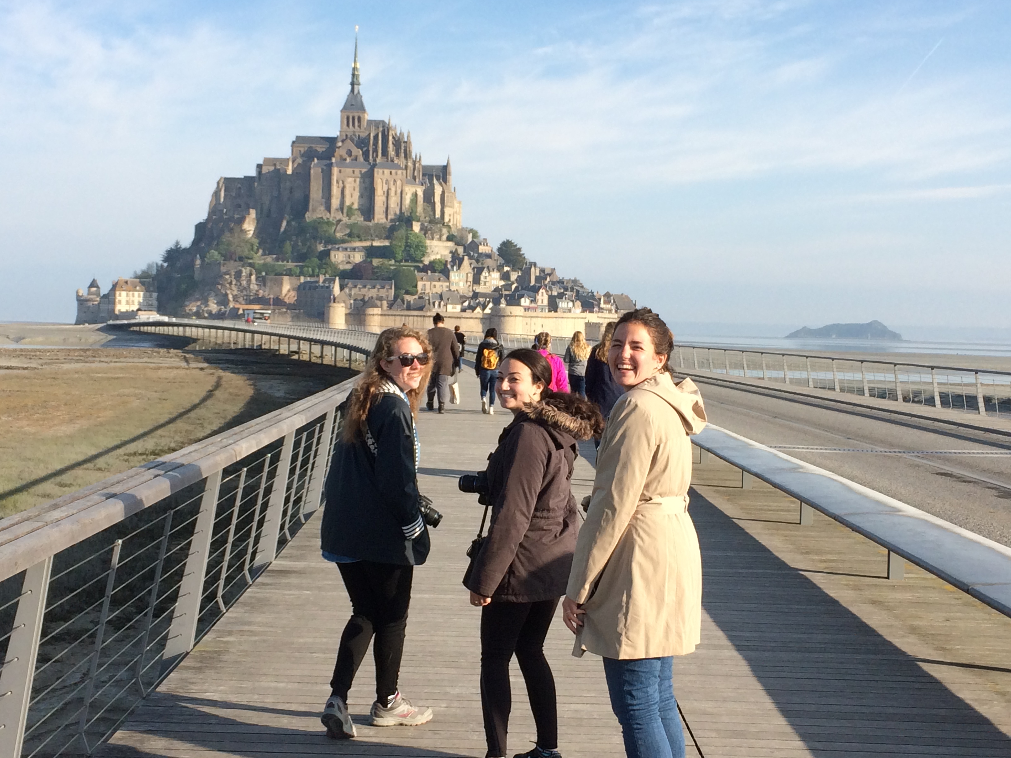 Students at Mont-Saint-Michel