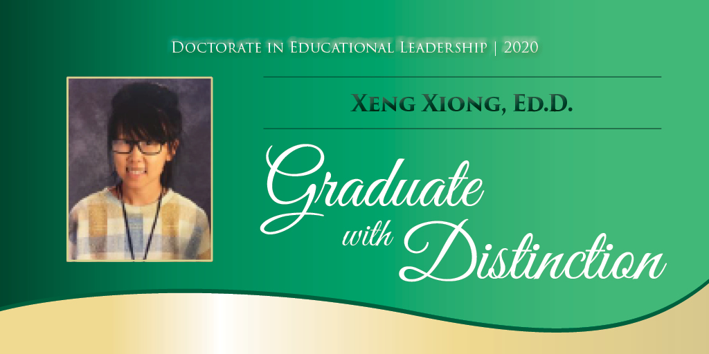 Photo of outstanding graduate, Xeng Xiong