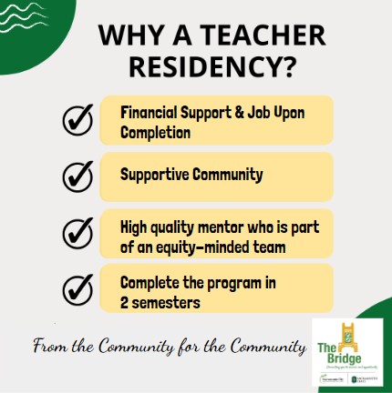 Why teacher residency flyer