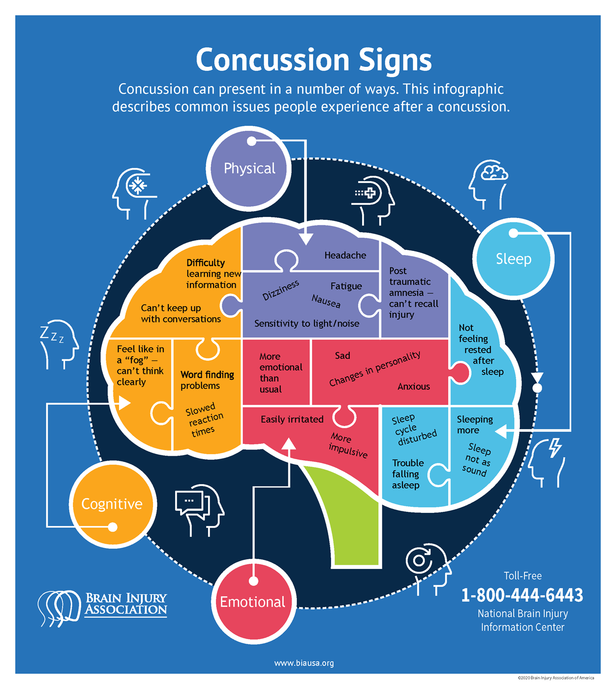 Concussion Signs illustration image