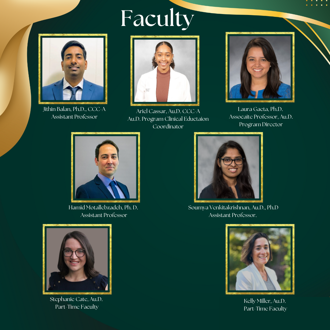 2025-2026 Doctor Of Audiology Full-TIme and Part-Time Faculty