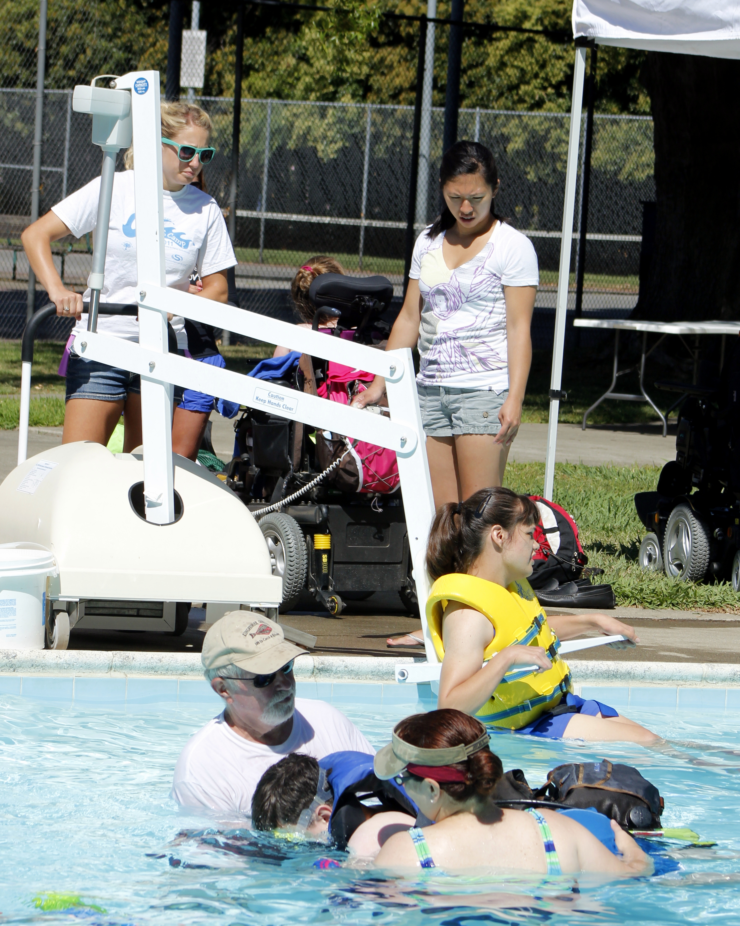 Rec therapy in a pool