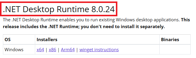 screenshot image of location to scroll down to in order to find correct download files