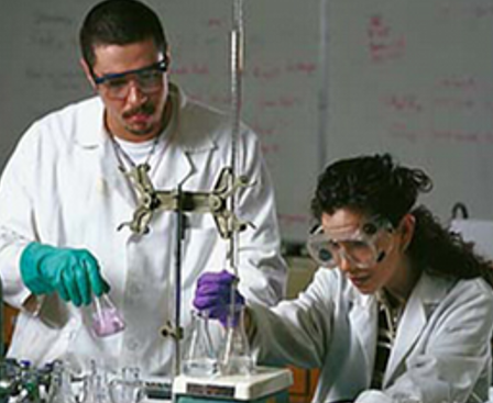 two chemists in a lab