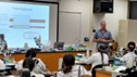 Thomas E Landerholm teaching in Sac State classroom