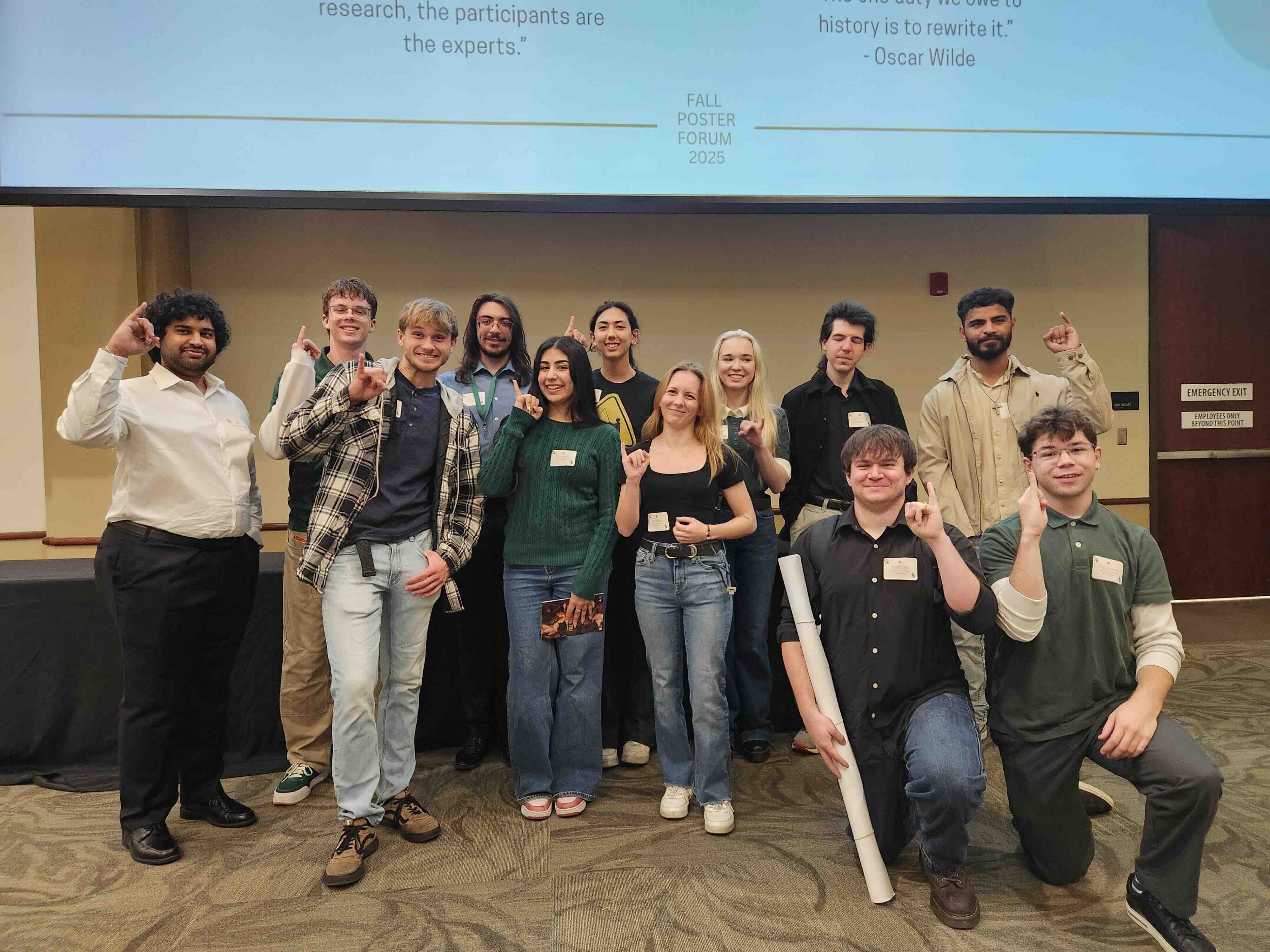 Students at the Fall Poster and Creative Activity Forum