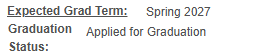 sample of applied to graduate indicator
