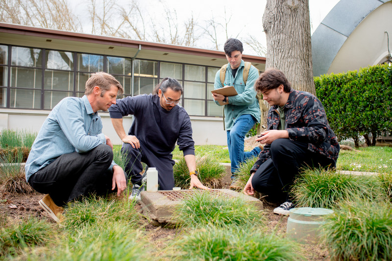 Evaluating campus stormwater and trash inventory.