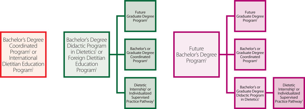 Routes to Meeting Eligibility Requirements for the Registration Exam for Dietitians (Prior to Jan 1, 2024)