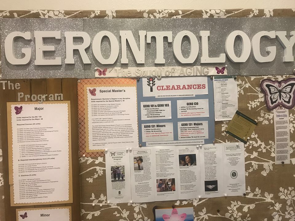 Gerontology Department board.