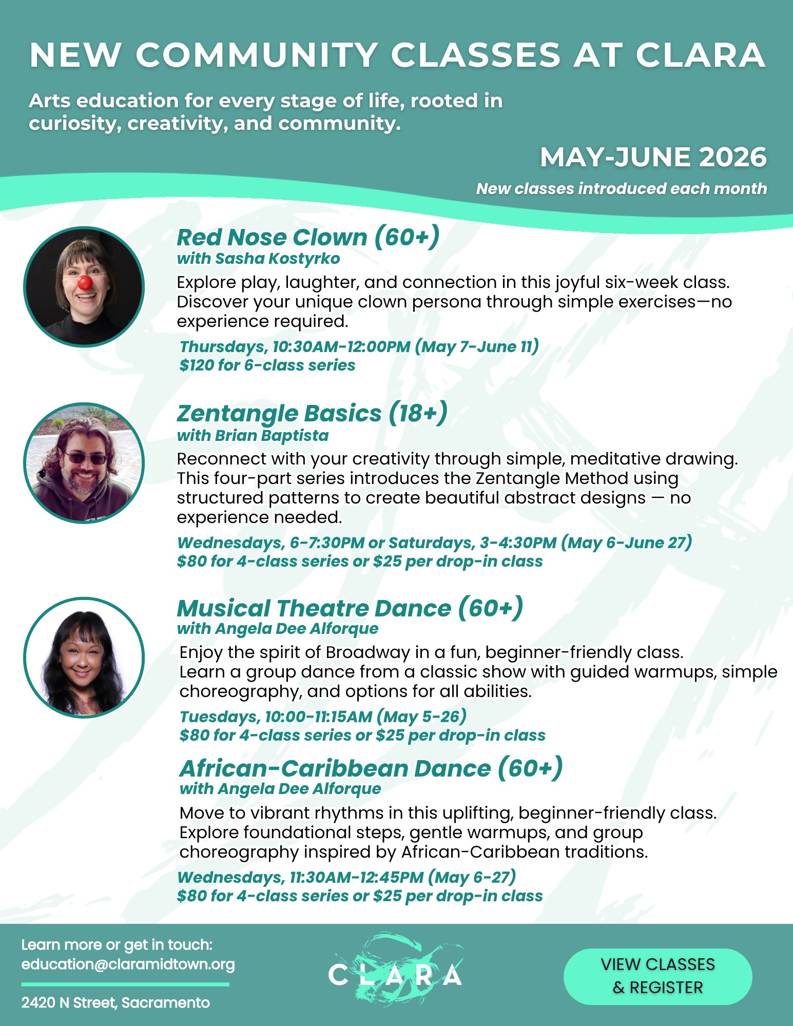 Clara classes poster