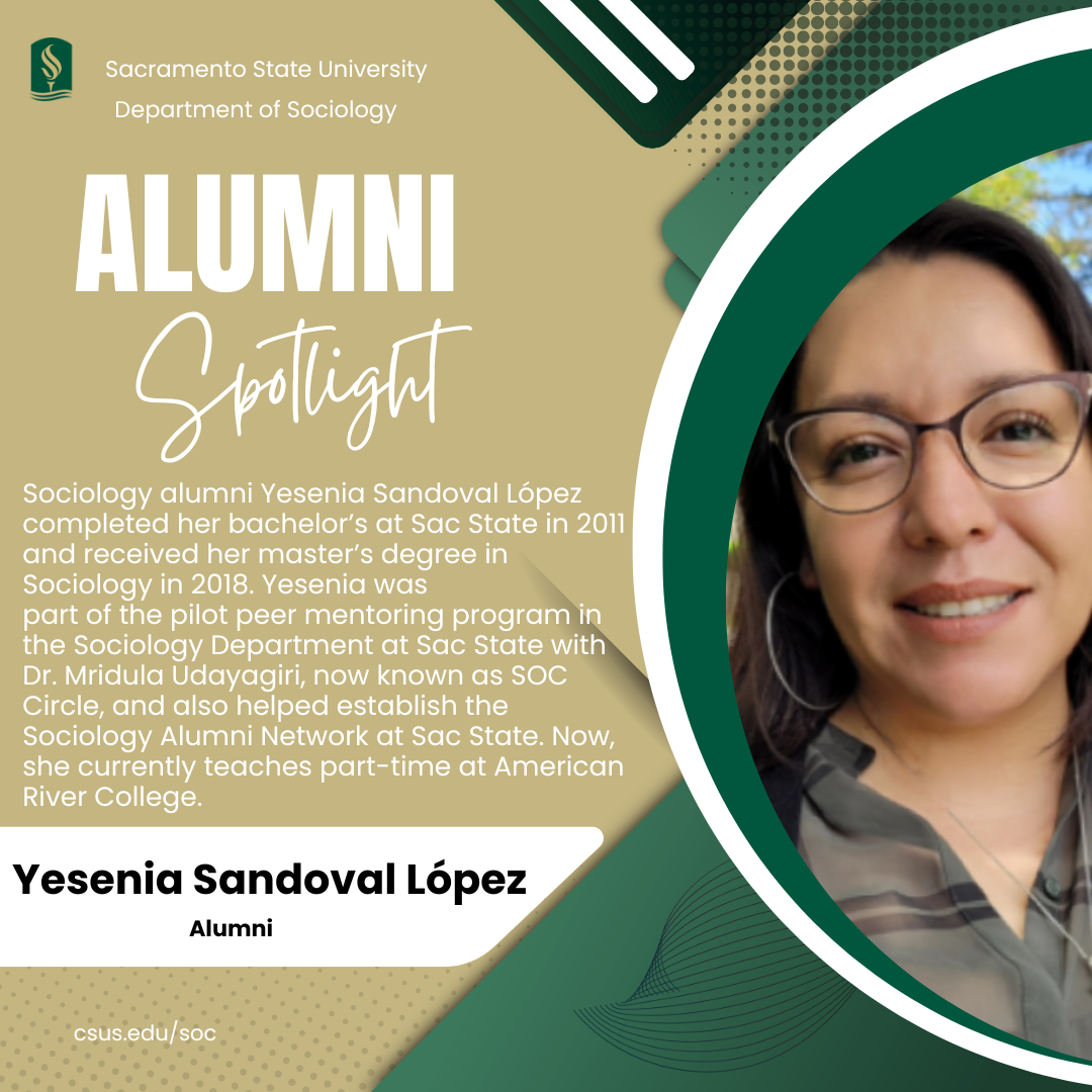 Alumni Spotlight for Yesenia Sandoval Lopez